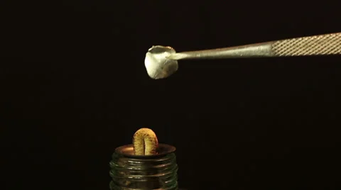 Zinc. Chemical experience. Stock Footage 35181827