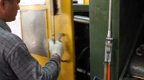 Zinc Die Cast Machine Stock Footage 3767311