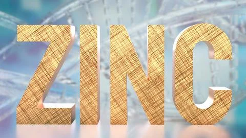 The  Zinc on DNA Background for Sci or Health concept 3d Rendering. Stock Illustration