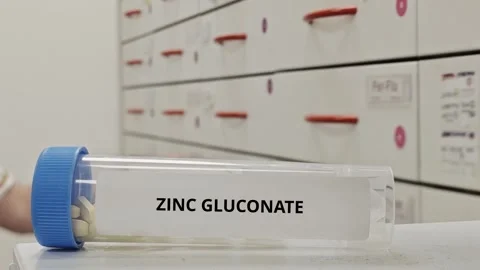 ZINC GLUCONATE tablets for support immune function and treat zinc deficiency 스톡 동영상 333763759
