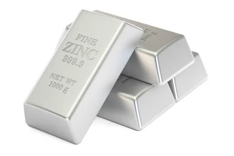 Zinc ingots, 3D rendering Stock Illustration
