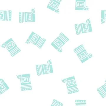 Zinc pills trace elements glyph vector seamless pattern Stock Illustration