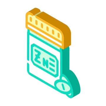 Zinc pills trace elements isometric icon vector illustration Stock Illustration