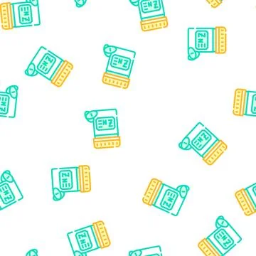 Zinc pills trace elements vector seamless pattern 库存插图