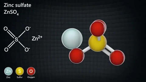 Zinc sulfate (ZnSO4). Seamless loop. Stock Footage 154118802