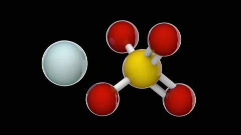 Zinc sulfate (ZnSO4). Seamless loop. RGB + Alpha (Transparent) channel Stock Footage 154118805