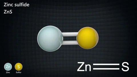 Zinc sulfide  (ZnS). Seamless loop. Stock Footage 154118774