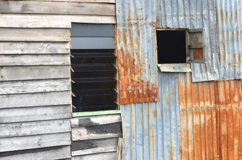 Zinc wall Stockfoto's