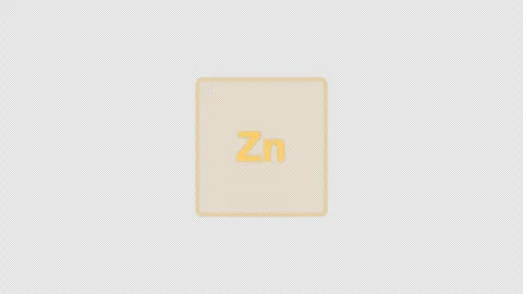 Zinc Zn Periodic Table Element Tile Clean No Text Animation Video Overlay Alpha Stockbeeldmateriaal 339370176