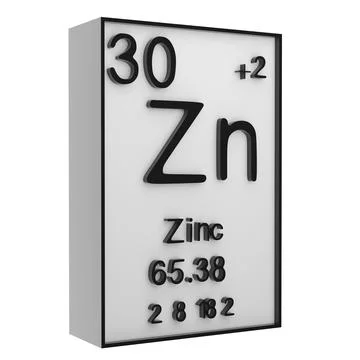 Zinc,Phosphorus on the periodic table of the elements on white blackground,.. Stock Illustration