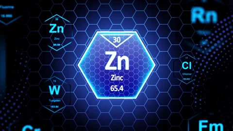 Zinc(Zn) Periodic Element Video stock 314221153
