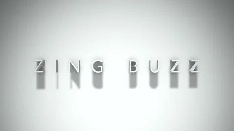 Zing buzz 3D title animation with shadows on a white background Vídeos de archivo 297568643