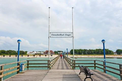 Zingst pier Stock Photos