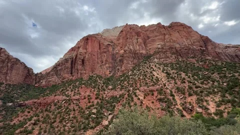 Zion Cliffs Driving 4K Stock Footage 283016442