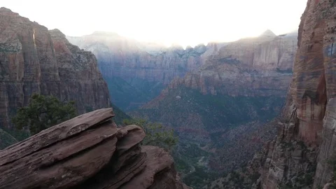 Zion Lookout Sunset 스톡 동영상 77576386