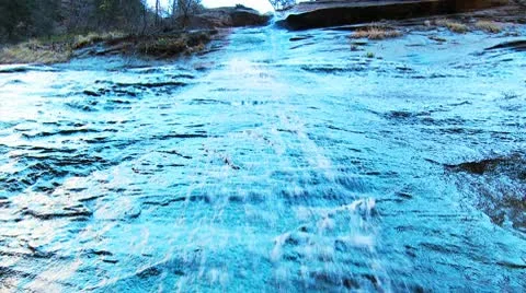 Zion Narrows Waterfall Stock Footage 10564283