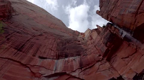 Zion National Park Cliffs &amp; clouds 6 Stock Footage 40027709