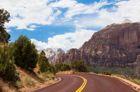 Zion national park in utah Stock Photos