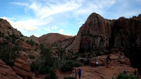 Zion, Utah August 16 2023 Utah 1847 Pine Creek Canyon Overlook Zion Stock Footage 339045321