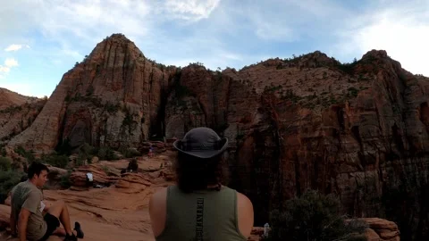 Zion, Utah August 16 2023 Utah 1748 Pine Creek Canyon Overlook Zion Stock Footage 339046053