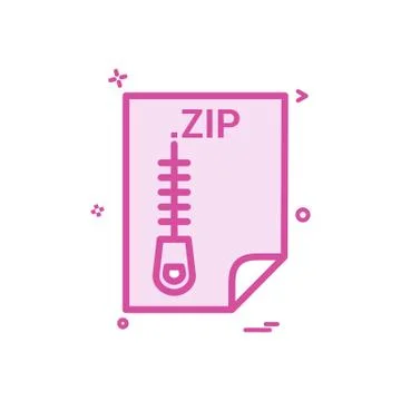 ZIP application download file files format icon vector design Stock Illustration