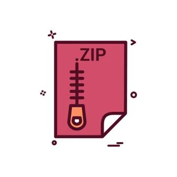 ZIP application download file files format icon vector design Stock Illustration