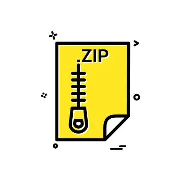 ZIP application download file files format icon vector design Illustrazione stock
