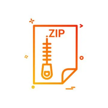 ZIP application download file files format icon vector design Stock Illustration