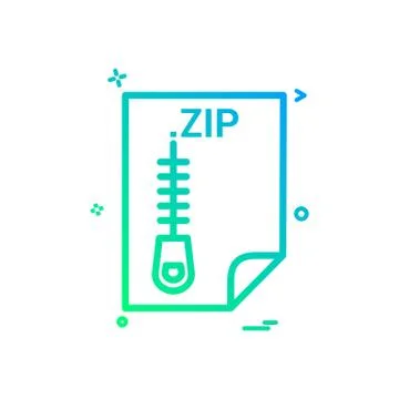ZIP application download file files format icon vector design Stock Illustration