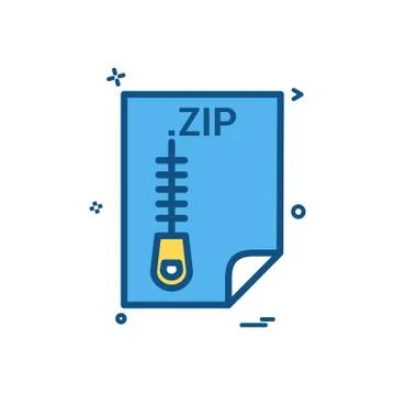 ZIP application download file files format icon vector design 스톡 일러스트