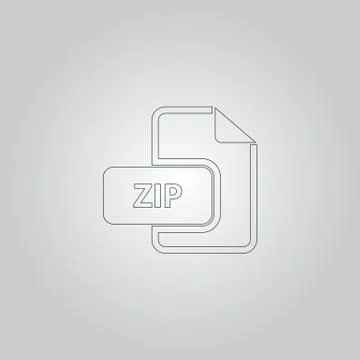 ZIP archive file extension icon vector Stock Illustration