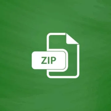 ZIP archive file extension icon vector. Stock Illustration