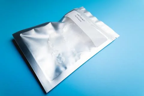 Zip bag with plastic braces inside, close-up, space for an inscription or Stock Photos