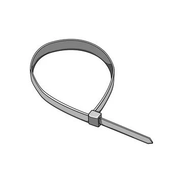 Zip cable ties cartoon vector illustration Illustrazione stock