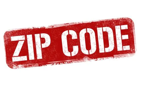 Zip code grunge rubber stamp Illustrazione stock