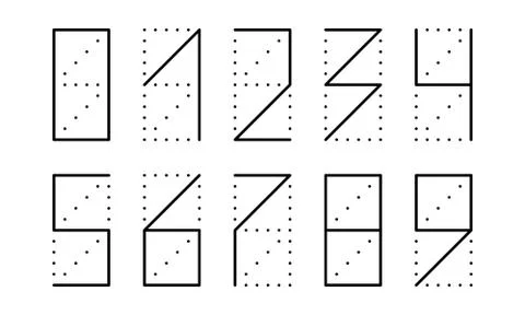 Zip code numbers for envelope or postcard, vector illustration Stock Illustration