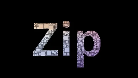 Zip Code Pixelated Text Morphing Looping Pixels With Glitch Effect Video stock 113882093