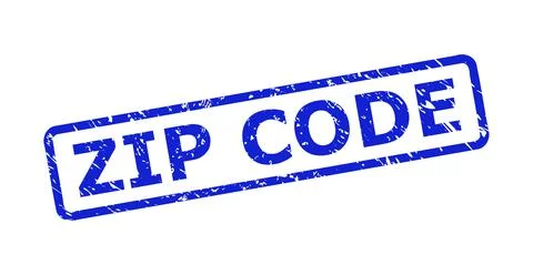 ZIP CODE Seal with Corroded Texture and Rounded Rect Frame Illustrazione stock