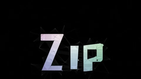 Zip Code Text Transforming Tessellating Looping Triangles Text Morph Video stock 113868027