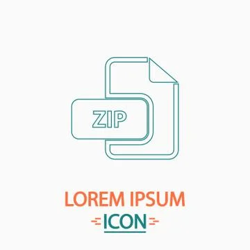 ZIP computer symbol Stock Illustration