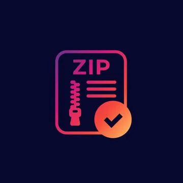 Zip file archive icon for web Stock Illustration