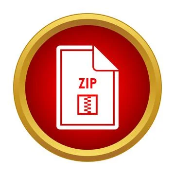 Zip file document icon for data compression Stock Illustration