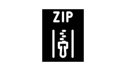 Zip file format document glyph icon animation Stock Footage 326746677