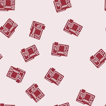 Zip file format document glyph seamless pattern Illustrazione stock