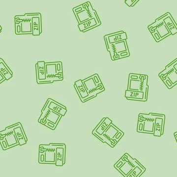 Zip file format document line seamless pattern Illustrazione stock