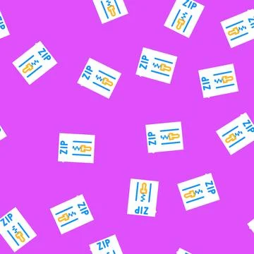 Zip file format document vector seamless pattern Illustrazione stock