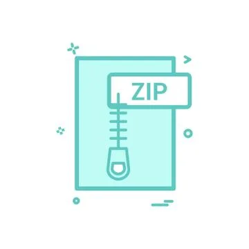 Zip file format icon vector design Stock Illustration