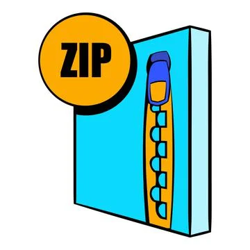 ZIP file icon cartoon Stock Illustration