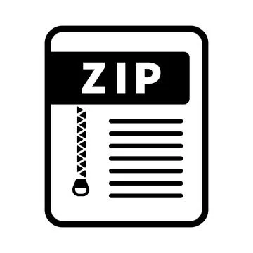 ZIP file icon. Data compression extension. Vector. Stock Illustration