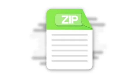 ZIP file icon. Flat design graphic. Animation ZIP icon. Motion design isolated Stock Footage 219024220